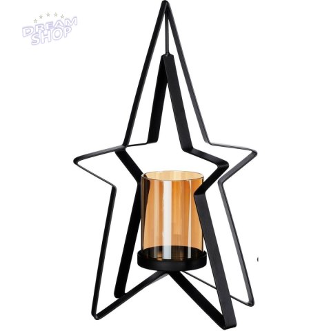 ŚWIECZNIK METALOWY 31,5CM GWIAZDA MICA