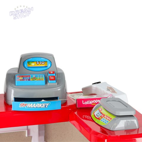Supermarket sklep kasa fiskalna + wózek model 2