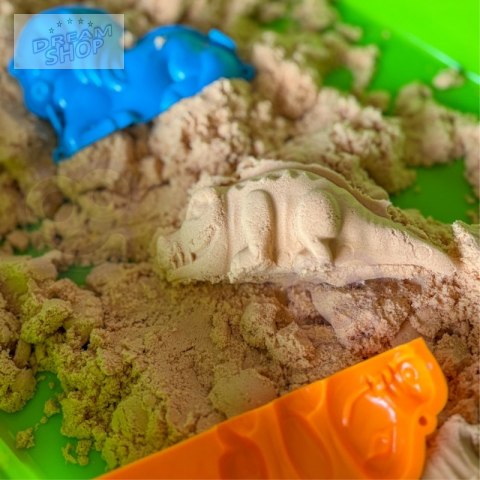 WOOPIE Piasek Kinetyczny 1,5 kg Zestaw XXL ZOO Safari Stolik z Foremkami