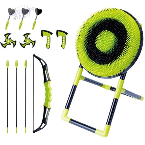 ZESTAW GIER 4W1 DART ŁUK SIEKIERKA SHURIKEN