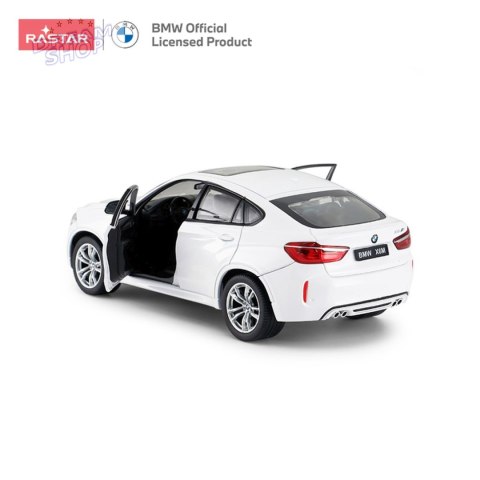 Autko Metalowe 1:24 BMW X6M Białe RASTAR