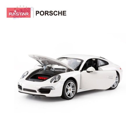 Autko Metalowe 1:24 Porsche 911 Biały RASTAR