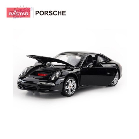 Autko Metalowe 1:24 Porsche 911 Czarne RASTAR