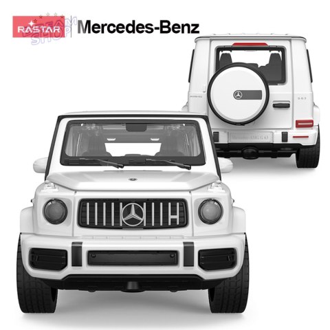 Autko Metalowe 1/32 Mercedes-Benz AMG G63 z Dźwiękiem Białe RASTAR