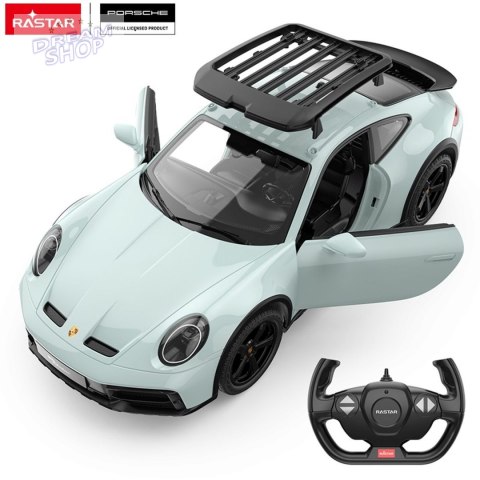 Autko R/C 1:14 Porsche 911 Dakar Miętowy RASTAR