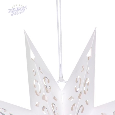 DEKORACJA PAPIEROWA GWIAZDA 45CM 9 RAMION BIAŁA