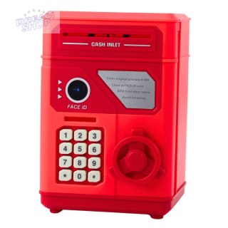 Elektroniczny Sejf Bankomat Skarbonka Na PIN Dla Dzieci Czerwony