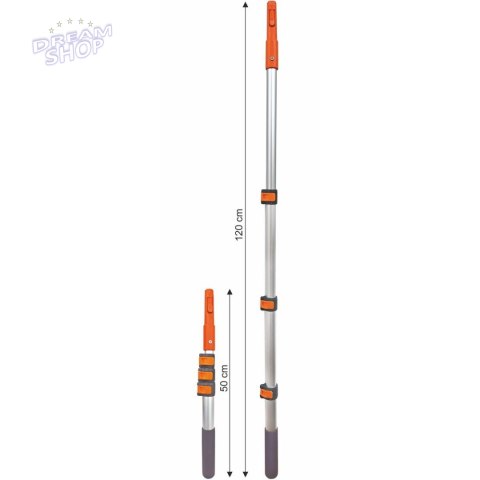 KIJ DRĄŻEK TELESKOPOWY 50-120CM DO GRABI I SZCZOTEK KLIK