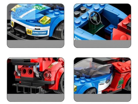 Klocki techniczne Sportowe auto NIEBIESKO-CZERWONE 138-elementów ZA5744