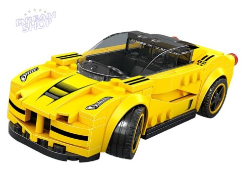 Klocki techniczne Sportowe auto ŻÓŁTE 143-elementy + naklejki ZA5742