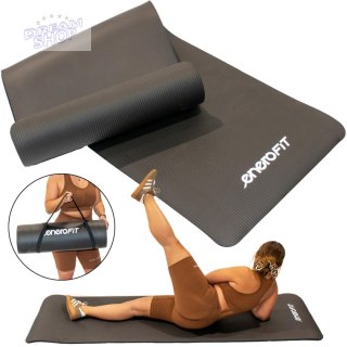 MATA FITNESS NBR ANTYPOŚLIZGOWA 183x61x1.5CM CZARNA ENERO FIT