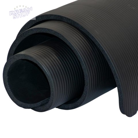 MATA FITNESS NBR ANTYPOŚLIZGOWA 183x61x1.5CM CZARNA ENERO FIT