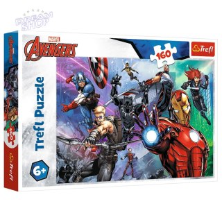 Puzzle Marvel 160 el. Zawsze gotowi bohaterowie Trefl 15424