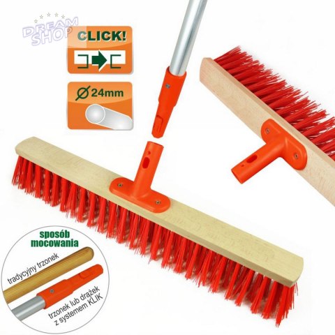 SZCZOTKA OGRODOWA ULICÓWKA 60CM KLIK