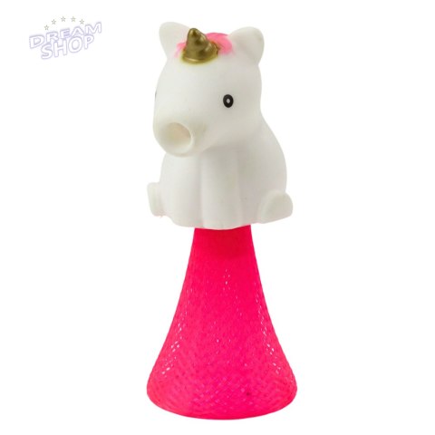 Skaczący Jednorożec Na Sprężynie Pop Up Biały Różowy 10cm Mix