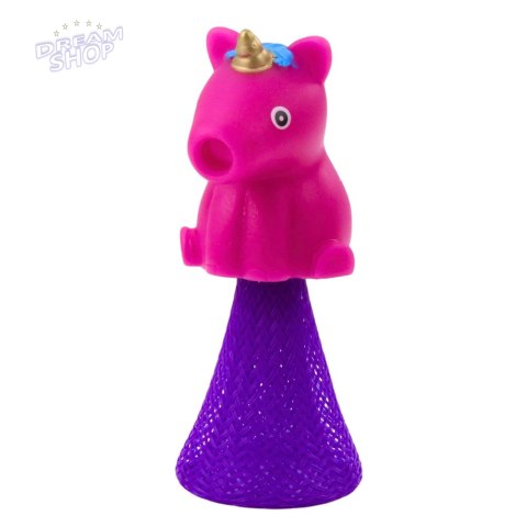 Skaczący Jednorożec Na Sprężynie Pop Up Biały Różowy 10cm Mix