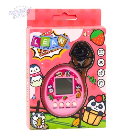 Tamagotchi Pet Egg Gra Elektroniczna 168W1 Brelok Z Dzwoneczkiem Różowa