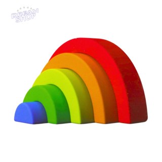 Tęczowa Układanka Dla Malucha Klocki Gumowe Kolorowe 5 szt.