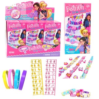 Zestaw Bransoletek DIY Zawieszki Wzory Litery 4 Bransoletki Regulowane