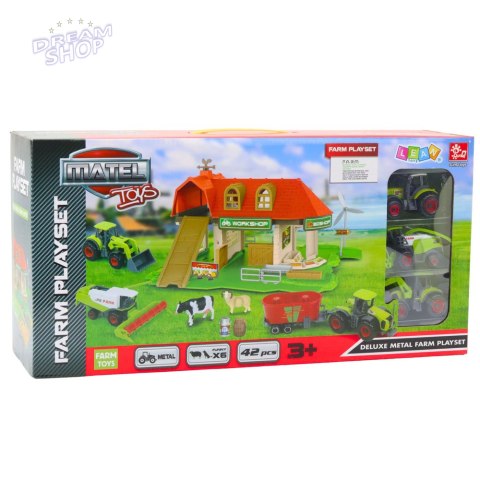 Zestaw Farma Stodoła Traktory Figurki Zwierzęta 42 el.