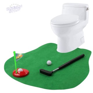 Zestaw Gra Zręcznościowa Golf Toaletowy Mata Kij Piłki Zawieszka Na Drzwi