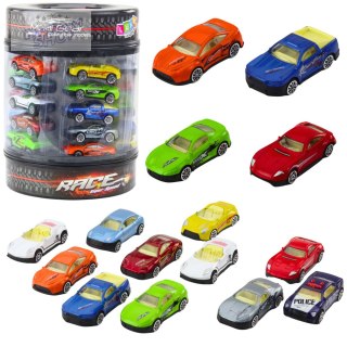 Zestaw Resoraków W Tubie Autka Nowoczesne Sportowe 1:64