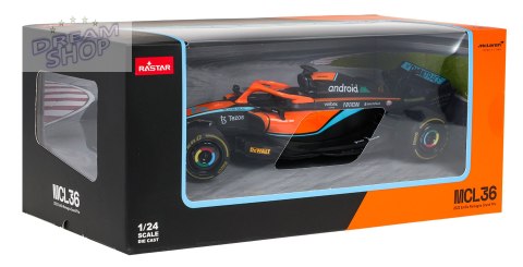 Autko Metalowe 1:24 McLaren F1 MCL36 Pomarańczowe RASTAR