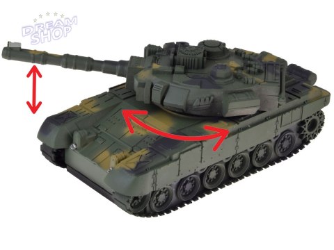 Czołg RC na Pilota Obracana Wieżyczka Światła Realistyczne dźwięki RC0728