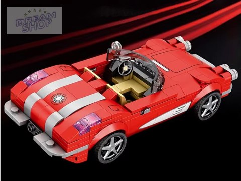 Klocki techniczne Retro auto CZERWONY KABRIOLET z lat 50. 311-ele ZA5790