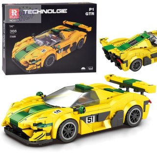 Klocki techniczne Sportowe auto P1 GTR ŻÓŁTO-ZIELONE 368-ele ZA5781
