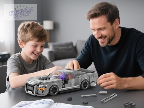 Klocki techniczne Sportowe auto SZARE z lat 60. 437-ele ZA5783