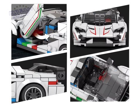 Klocki techniczne Supersportowe auto BIAŁY KABRIOLET spojler 348-ele ZA5787