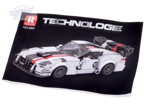 Klocki techniczne Supersportowe auto BIAŁY VIPER spojler 419-ele ZA5784