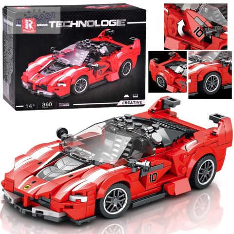 Klocki techniczne Supersportowe auto CZERWONY KABRIOLET 360-ele ZA5786