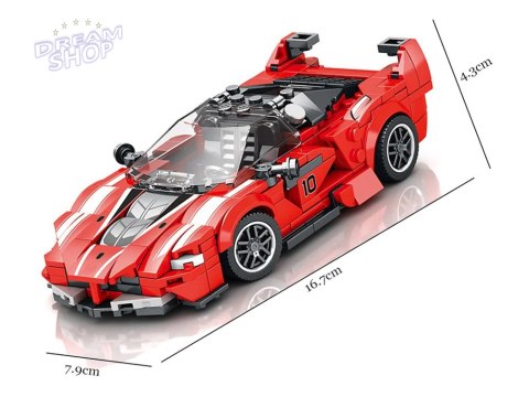 Klocki techniczne Supersportowe auto CZERWONY KABRIOLET 360-ele ZA5786