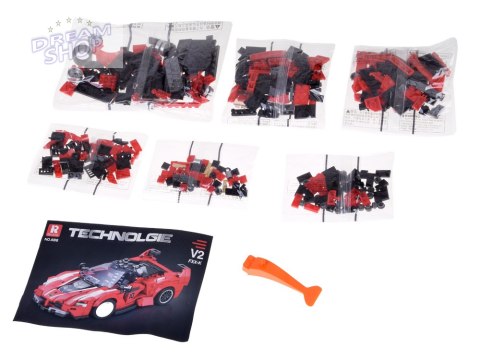 Klocki techniczne Supersportowe auto CZERWONY KABRIOLET 360-ele ZA5786