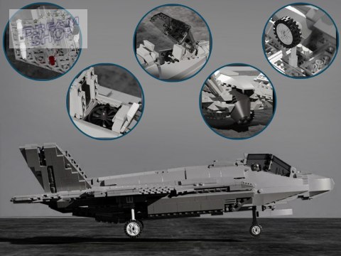 Klocki techniczne amerykański myśliwiec F-35 Lighting II 1600ele ZA5799