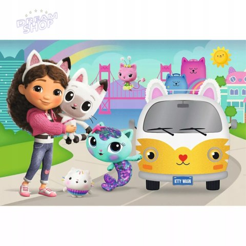 Puzzle Gabby i kocie przygody, Koci Domek Gabi 60 elementów Trefl 17415