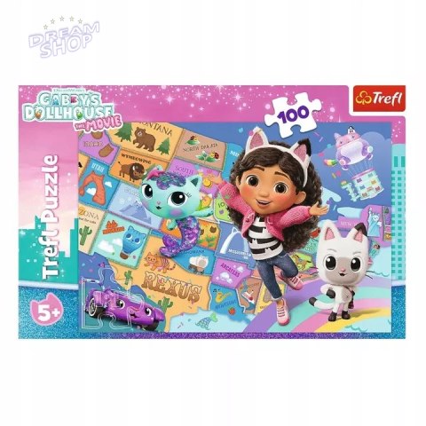 Puzzle Przyjaźń w kocim domku Gabi 100 elementów Trefl 16515