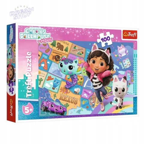 Puzzle Przyjaźń w kocim domku Gabi 100 elementów Trefl 16515