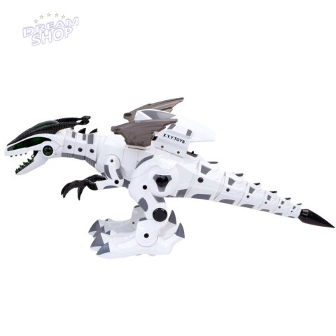 Robot Dinozaur Ze Skrzydłami Na Baterie Porusza Się Światła Dźwięki