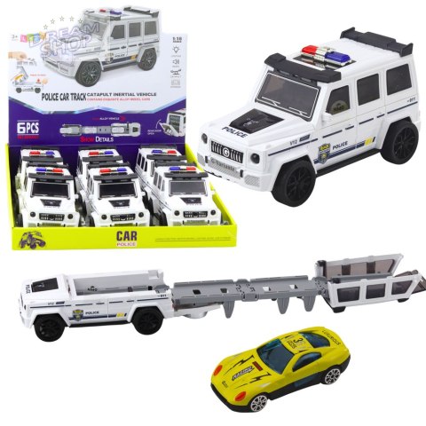 Samochód Terenowy Policyjny Z Napędem Frykcyjnym Otwierany Tor Biały