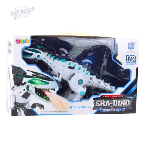 Zdalnie Sterowany Robot RC Dinozaur Światła Dźwięki Biały