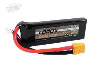 Akumulator Redox Gold Line 2000 mAh 7,4V 80C XT-60 - pakiet LiPo