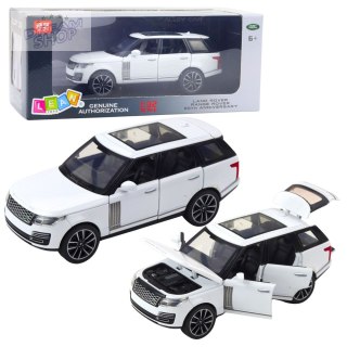 Auto Range Rover Metalowe Suv Białe 1:32 Światła Dźwięki