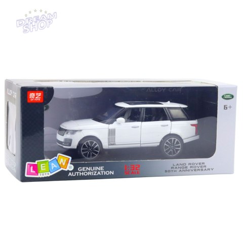 Auto Range Rover Metalowe Suv Białe 1:32 Światła Dźwięki