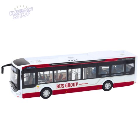 Autobus Miejski Metalowy Dźwięk Światła 1:42 Czerwony