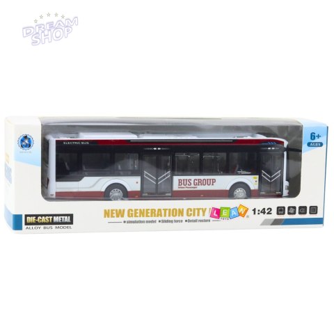 Autobus Miejski Metalowy Dźwięk Światła 1:42 Czerwony