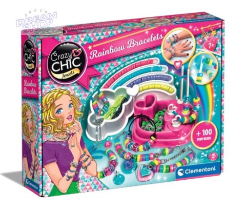 Crazy Chic Zestaw Koralików Kolorowe Bransoletki Clementoni 78415
