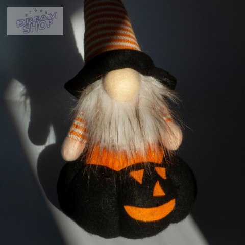 FIGURKA DEKORACYJNA NA DYNI 35CM LED HALLOWEEN CZARNY